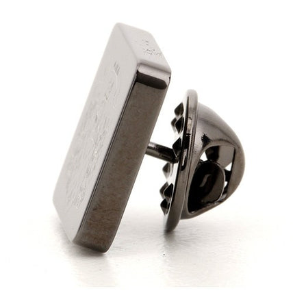 Gun Metal Family Crest Lapel Pin