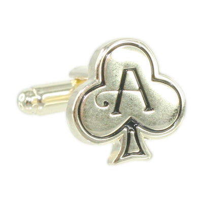Gold Ace of Clubs Cufflink