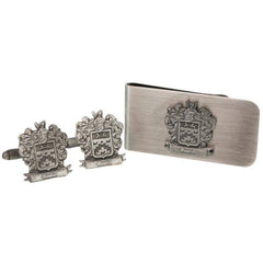 Custom Personalised Shield Cufflinks + Money Clip