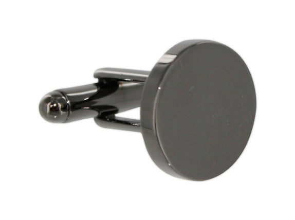 TNC Round Gunmetal Cufflinks