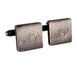 Personalised Engraved Antique Rosegold Square Cufflinks
