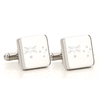 Personalised Silver Engraved Square Cufflinks