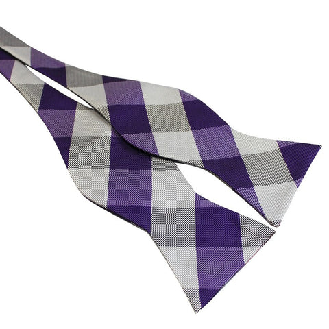 Tie Your Own Bow Tie - Purple Checkered
