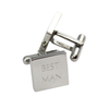 Personalised Silver Engraved Square Cufflinks