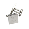 Personalised Engraved Square Silver Cufflinks