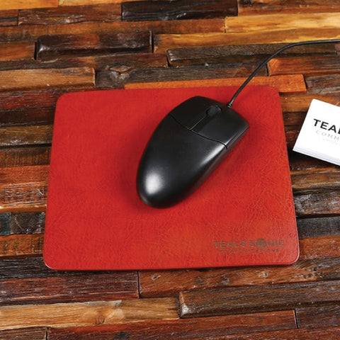 Customized Corporate Branded Leather Mouse Pad Company Gifts