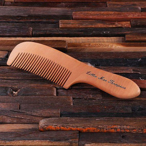 Personalised Natural Hardwood Hair Comb