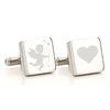 Personalised Silver Engraved Square Cufflinks