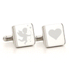 Personalised Engraved Square Silver Cufflinks