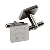 Personalised Silver Engraved Square Cufflinks