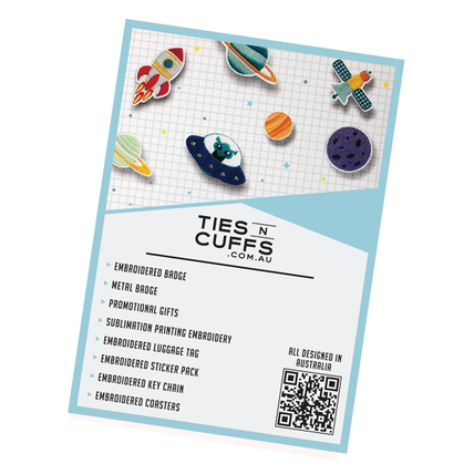 Personalised Patches on Postcards 6cm