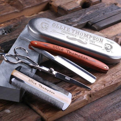 Personalised Barber Grooming Gift Set