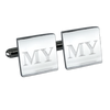 Personalised Silver Engraved Square Cufflinks