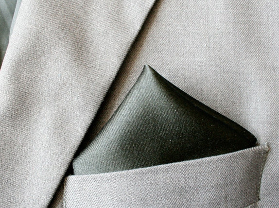 Bordeaux Black Silk Pocket Hanky
