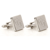 Personalised Silver Engraved Square Cufflinks