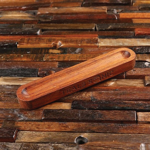Personalized Wood Pen Tray Calligraphy Supply Holder