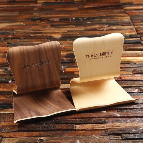 Personalized Wood Tablet Stand In Walnut Or Birch Finish