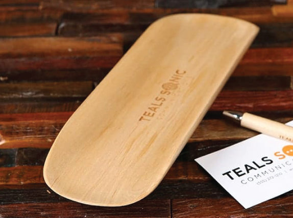 Personalized Wood Tray Desk Organizer Promotional Product