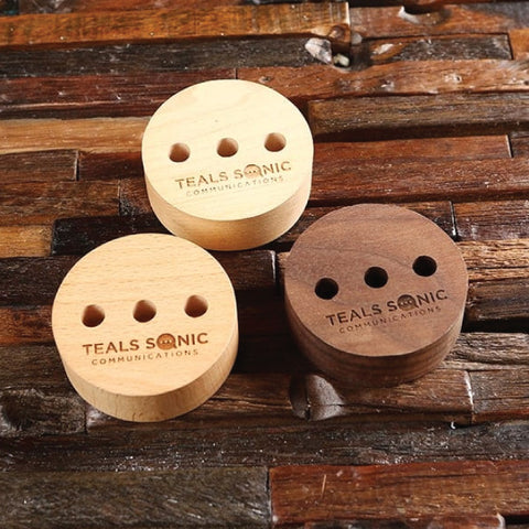 Personalized Wooden Pen Stand In Walnut, Beech, Or Maple