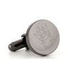 Personalised Engraved Round Gunmetal Cufflinks