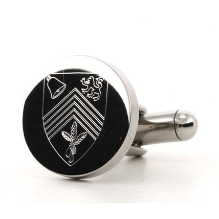 Personalised Silver Engraved Round Cufflinks