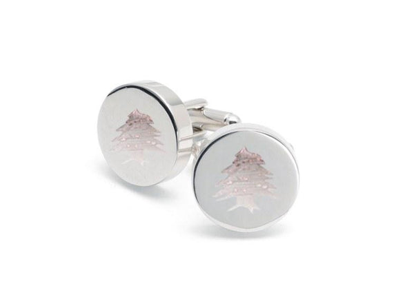 Personalised Round Engravable Silver Cufflinks