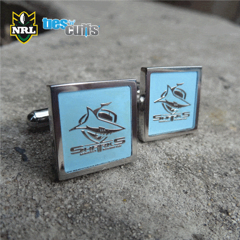 NRL Cronulla-Sutherland Sharks Cufflinks