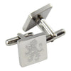 Personalised Silver Engraved Square Cufflinks