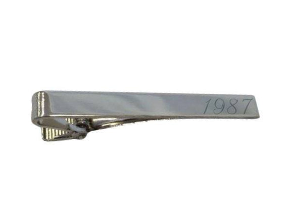 Personalised Long Silver Tiebar