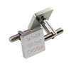 Personalised Silver Engraved Square Cufflinks