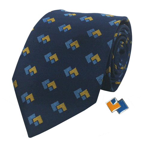 Corporate Silk Woven Tie & Lapel Pin Pack