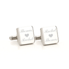 Personalised Silver Engraved Square Cufflinks