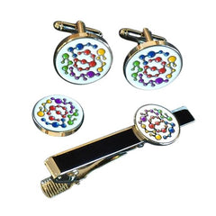 Custom Made Cufflinks, Tiebar, Lapel Pin Set