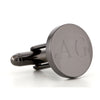 Personalised Engraved Round Gunmetal Cufflinks