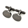 Personalised Engraved Round Gunmetal Cufflinks
