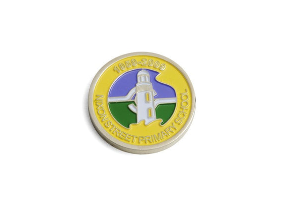 Custom Made Double Sided Coins - Enamel Silver