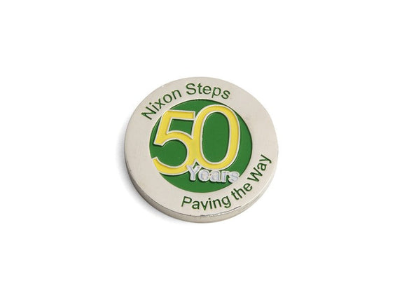 Custom Made Double Sided Coins - Enamel Silver