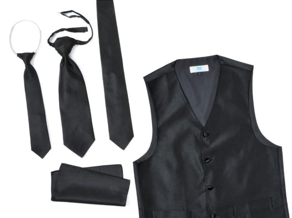 Bordeaux Black Silk Pocket Hanky